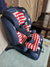 贝蒂乐汽车儿童安全座椅0-4-12岁宝宝婴儿小孩车载安全椅可坐躺简易折叠便携增高垫 星星蓝 实拍图