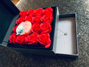 露趣情人节礼物生日送女生老婆女朋友闺蜜情侣实用玫瑰花项链礼盒 心动项链+娇艳红香皂花+夜光玫瑰 实拍图