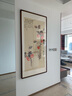 玩易 张大千柿柿如意走廊过道新中式玄关装饰画竖版山水壁画客厅挂画 事事如意 90*180cm（卡纸精裱，胡桃色框） 实拍图