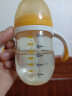 蒙芭拉婴儿奶瓶PPSU宽口径防摔一岁以上2-3岁宝宝奶瓶带重力球吸管 橙色 200ml 实拍图