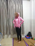 坚乐 瑜伽服女套装夏季速干衣网红运动健身房专业显瘦跑步服高腰长裤 粉色五件套 S 实拍图