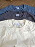 宾宇兄弟【3件】短袖t恤男夏季纯白色宽松纯棉男士半截袖潮打底衫衣服男装 雾蓝+铁灰+浅卡其 常规 L 【建议120-135斤】 实拍图