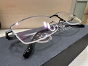 蔡司（ZEISS）镜片近视眼镜男商务半框眼睛框可配度数变色防蓝光辐射护目散光女 黑色（钛材升级款） 镜架 实拍图