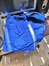 岗通夏天长短袖超薄款工作服套装男女蓝色物业保洁反光条透气劳保厂服 湖蓝长袖套装 XL /175 实拍图