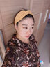 KASIYU 韩版时尚鹿皮发箍女洗脸发带洗漱化妆头箍女运动束发带发松紧带发饰百搭款头巾 黄色 实拍图