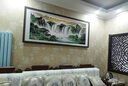 风水怡情旭日东升国画山水画手绘客厅装饰画沙发背景墙办公室挂画靠山字画 旭日东升A 实木画框 125*63cm【升级版】 实拍图