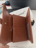 班亚奴（banyanu）2025新款韩版女士钱包女短款简约复古油蜡牛皮搭扣小零钱夹 棕色-防盗刷 实拍图