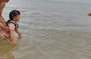 熊火儿童下水裤户外玩水服捉鱼赶海半身涉水裤背带连体鞋防水沙滩 卡其色儿童款 27 实拍图