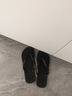 黑玛（Hotmarzz）人字拖男防滑防臭拖鞋外穿休闲沙滩鞋厚底凉拖鞋一脚蹬 黑色 43 (277mm) 实拍图