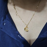 中国黄金（CHINA GOLD）足金望月龙吊坠女款黄金项链本命年生肖龙情人节生日礼物送女友 【今/次日达】望月龙吊坠+S925链 约0.3g 实拍图