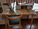 巧手七（QIAOSHOUQI）实木书桌 学习桌简易写字台中学生书桌椅北欧桌子现代简约电脑桌 原木色 + 椅子 120cm*55cm*75cm（长宽高） 实拍图