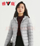 雅鹿轻薄羽绒服女2025年秋冬季新款新国标休闲连帽保暖轻便韩版外套潮 浅灰色YD501V00820 3XL 实拍图