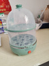 九阳（Joyoung）家用煮蛋器 全自动防干烧免看管溏心蛋蒸蛋羹蒸蛋器 宿舍用省电小功率多功能蒸玉米南瓜包子早餐机 双层 浅绿 实拍图
