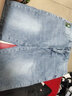 楠语秋刺绣牛仔短裤男士夏季新款弹力宽松五分裤韩版青年中裤男薄款 2020浅蓝色 28 【二尺一】 实拍图