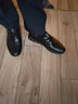者顿皮鞋男秋冬季男士商务休闲正装鞋子男潮流工作耐磨厚底德比鞋 FH-锦足 6568皮鞋黑色 39 实拍图