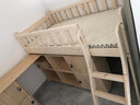 星曦菲（SINCE FLY FURNITURE） 儿童床实木上下储物床半高床上床下桌带护栏多功能书桌单人床 灯带床头 侧梯裸床 1000mm*1900mm 实拍图
