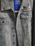 真维斯（JEANSWEST）夹克男2025秋季亲肤透气刺绣时尚百搭男士牛仔夹克外套蓝色M 实拍图