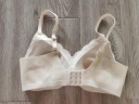 SE无痕内衣女薄款舒适睡眠无钢圈文胸小胸聚拢胸罩缎面蕾丝性感吊带 象牙白 L （75ABC/80A）95-110斤 实拍图