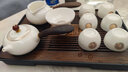 瓷牌茗茶具（cipaiming teaset）羊脂玉功夫茶具套装家用泡茶壶高端送礼德化白瓷喝茶盖碗茶杯整套 羊脂玉瓷《金福》侧把壶套 10件 实拍图