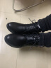 厨王工作鞋黑色时尚女靴皮鞋厨师防滑防水防油舒适增高冬季加绒款 黑色 37 实拍图