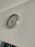 BBA挂钟 客厅创意钟表现代简约家居复古欧式卧室石英钟  12英寸亮银 实拍图