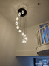 与善 楼梯吊灯长吊灯水晶复式客厅大吊灯客厅灯欧式复式楼中楼长吊灯 10头-直径60*高2.2米赠三色光源 实拍图