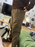 啄木鸟（TUCANO）美式重磅复古工装裤子男春秋宽松大码潮牌休闲裤男阔腿束脚哈伦裤 2条装【黑色+卡其色】 新年战袍 XL 【130-150斤】 实拍图
