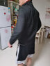 啄木鸟夹克男外套春秋季新款商务休闲中青年立领棒球服纯色秋冬冲锋户外 8215黑色 2XL （155斤-170斤） 实拍图