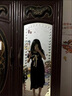 FSHE2025新款小黑裙系带娃娃领连衣裙女学院风裙子温柔法式长裙春夏季 S398_# 2XL _建议120-135斤 实拍图
