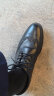 奥康（Aokang）商务男士皮鞋男布洛克男鞋系带低帮鞋193211020 黑色40码 实拍图