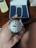 钻石男士手表男生运动石英百搭简约指针防水情侣表石英表 6120白壳-棕带 实拍图