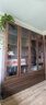 天坛家具书柜 环保实木榆木板木组合书柜 玻璃门书橱 现代新中式书柜 四门 长1590mm宽325mm高2100mm 实拍图