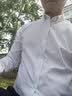 POWO衬衫男士长袖秋季正装修身衣服灰色免烫商务休闲青年韩版衬衣 白色 40 码（适合120-135斤） 实拍图