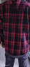 南极人长袖衬衫男春秋季外套男士休闲上衣服男装青年潮流百搭格子衬衣男  CS1919红黑格 XL 实拍图