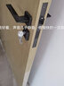 亚固（YAGU）黑钢拉丝门锁室内卧室门锁房门锁门把手木门锁房间静音黑灰色门锁 锁+3个星空灰【平开合页】+门吸 室内门锁 实拍图
