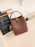 纪诗哲轻奢品牌包包女包女士水桶包手提包单肩斜挎送妈妈老婆生日礼物侈 咖啡色 38女神节妇女节礼物 实拍图
