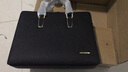 爵匠商务男包手提包男公文包男款电脑包公事包大容量男士牛皮包男横款 黑色 小号 中包 14英寸 实拍图