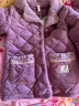 芬腾 睡衣女冬季夹棉三层加厚绒新款长袖开衫家居服套装新年 香芋紫 S 实拍图