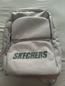 斯凯奇（Skechers）双肩包男女同款书包简约时尚大容量旅行包学生背包 月球灰【经典款-约24.4L大容量】 实拍图