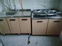 贝柚橱柜不锈钢家用厨柜组装灶台一体厨房经济型简易水槽柜组 1米单盆-左 实拍图