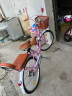 凤凰（PHOENIX） 自行车女男母子车可带娃双人车接送小宝宝孩子城市轻便代步单车 24寸亲子车粉色【加厚铝合金轮】 实拍图