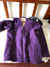 奉孝妈妈装秋冬新款中老年人女装外套摇粒绒连帽卫衣老人衣服加厚奶奶 深紫色 4XL（建议145-160斤） 实拍图