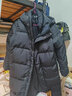 卡尔美（KELME） 长款羽绒服男冬季新款连帽厚款保暖外套运动休闲鸭绒大衣 黑色 S 实拍图