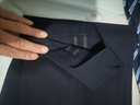 VEDEOL三四件套可选 西装男士西服套装休闲修身外套商务正装新伴郎结婚 藏青2扣三件套外套+裤子+领带 XL-体重140-153合适 实拍图