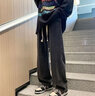 浩术 牛仔裤男春夏季复古高街宽松直筒抽绳宽松休闲高街潮牌牛仔裤 黑色+浅蓝色【两件装】 XL 【125-135斤】 实拍图