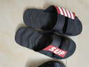 卡帝乐鳄鱼拖鞋男士休闲拖鞋浴室家居一字拖百搭凉拖鞋子 男 1492 黑红 41 实拍图