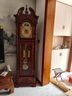 韵豪落地钟实木手工雕刻复古简约欧式机械机芯钟新中式客厅表打点报时 吉祥如意栗木色 14英寸 实拍图