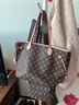 卡菲伦品牌大包单肩包女时尚包包新款女包通勤百搭托特包大容量手提包 提花棕色 32*15*28 实拍图
