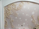 米柔无缝凹凸水晶 立体环保 电视背景墙 卧室墙纸 轻奢简欧浮雕壁画   8D【无缝】凹凸水晶壁画布/平方 实拍图
