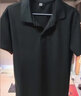 红蜻蜓（RED DRAGONFLY）短袖T恤男商务休闲舒适亲肤透气POLO衫百搭翻领男上衣黑色2XL 实拍图